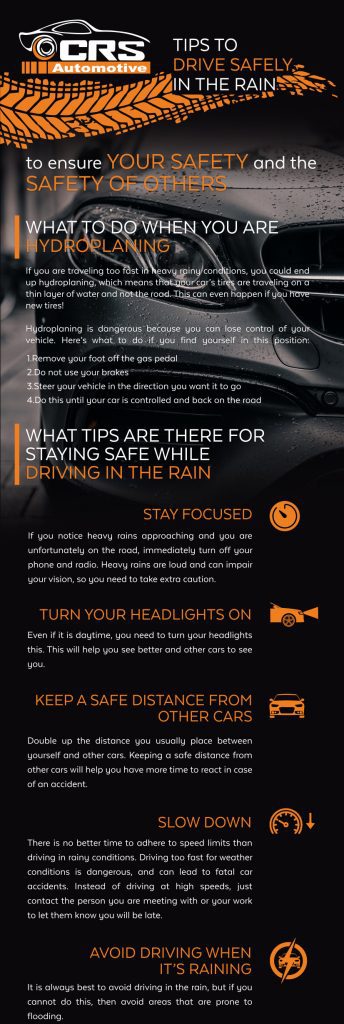 tips to drive in the rain