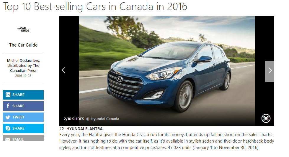 2. Hyundai Elantra