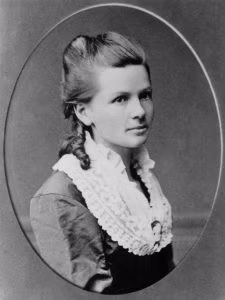 Portrait of Bertha Benz, historical automotive pioneer