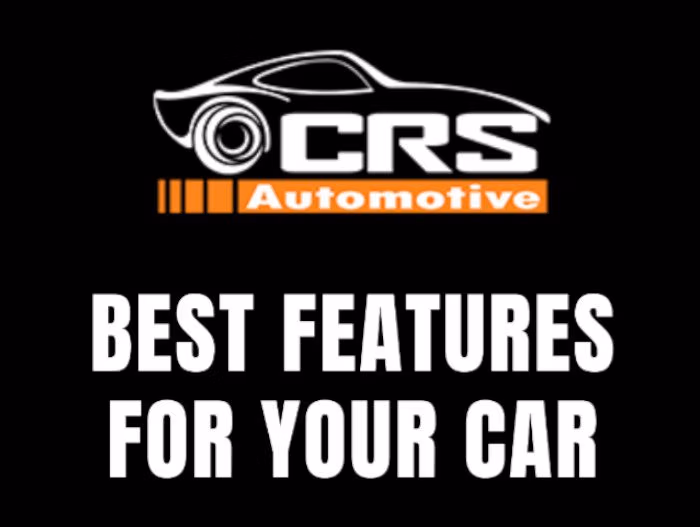 Infographic summarizing top car features and safety technologies for modern vehicles