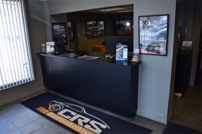 Reception area at CRS Automotive Hamilton service centre