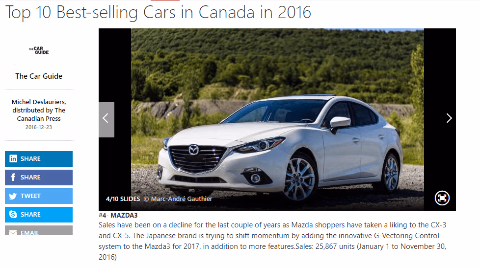 Mazda vehicle at CRS Automotive service centre in Hamilton
