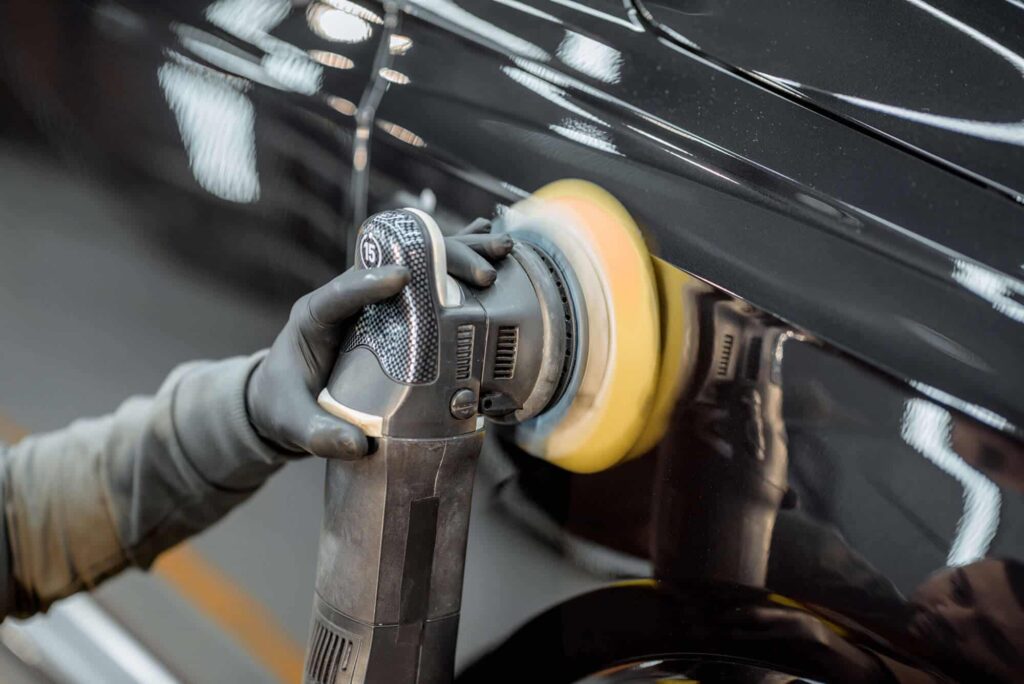 Professional vehicle body polishing at CRS Automotive in Hamilton