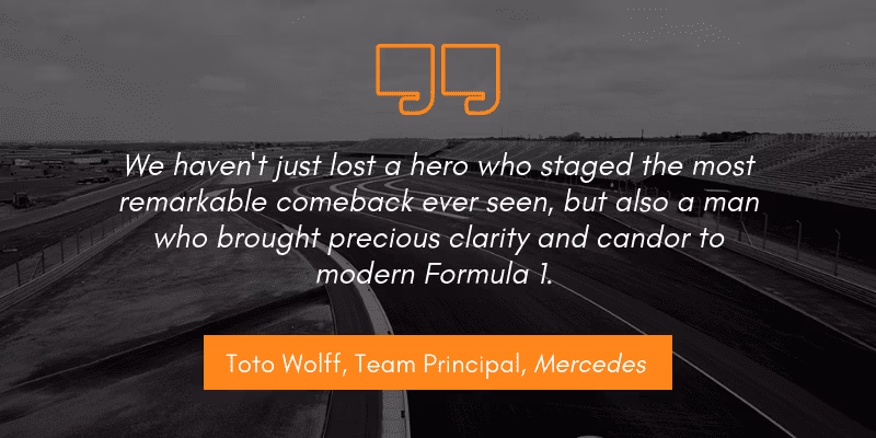 Portrait of Toto Wolff at a motorsport event — professional team leader