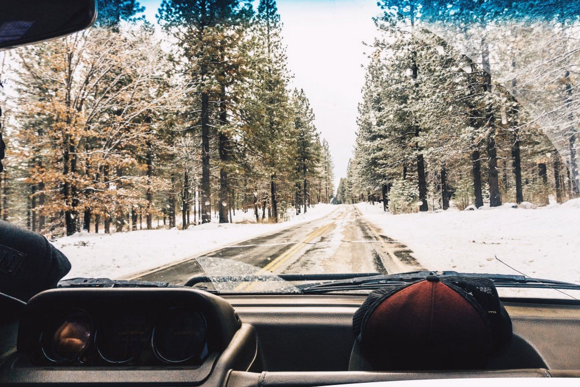 winter car driving skidding