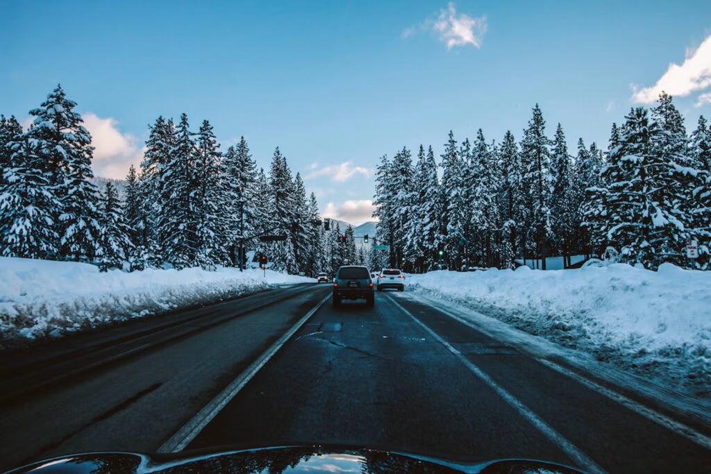 Snow-covered road in Hamilton illustrating winter driving conditions